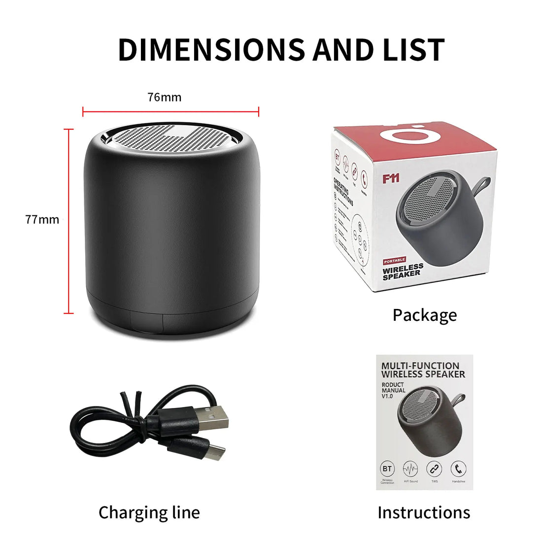 XTUGA E-11 Wireless Bluetooth Speaker Outdoor Music Player