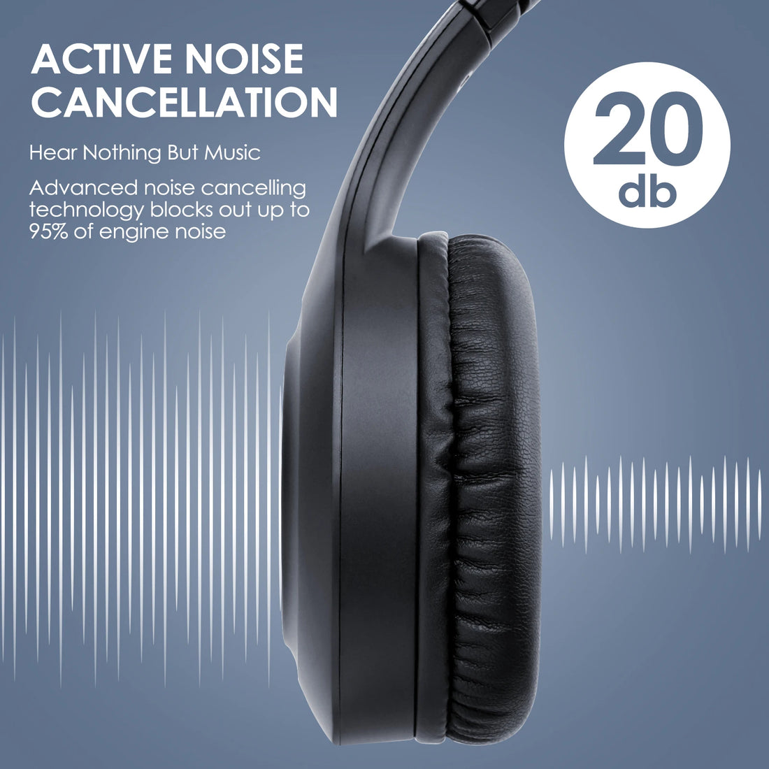 Siindoo JH-ANC923 Active Noise Cancelling Wireless Headset