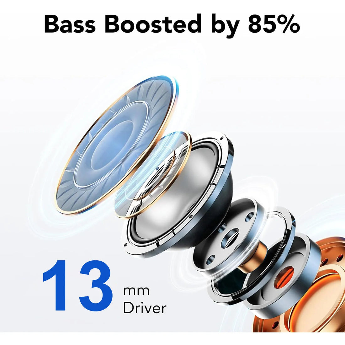 Wireless Earphones with Bluetooth 5.3, Quad-Mic Call Noise