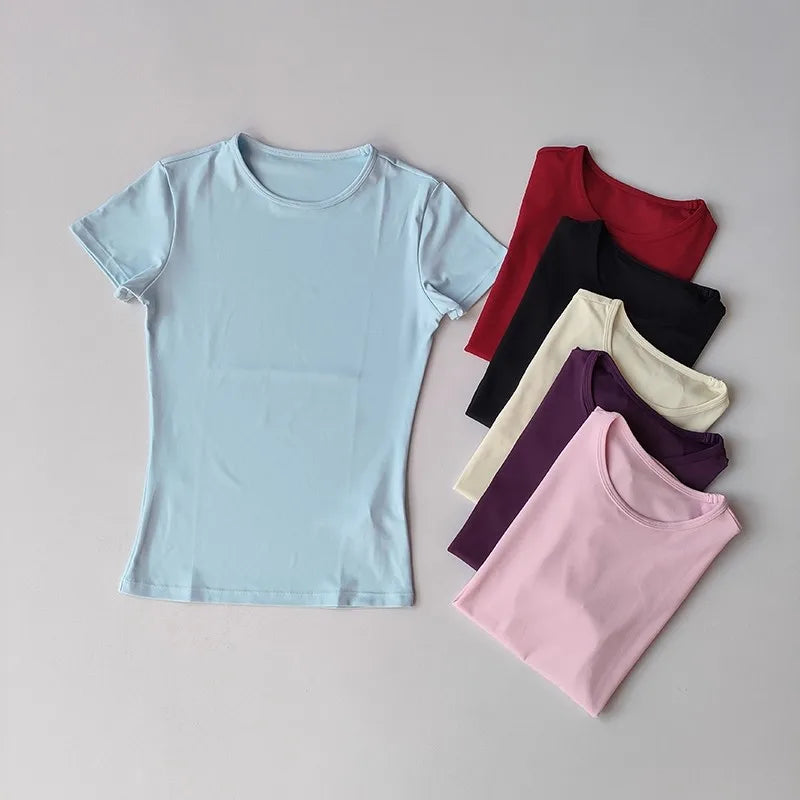 Women's Outdoor Sports Shirt Yoga Wear Fitness T-Shirt Quick