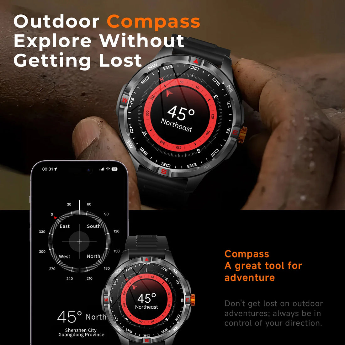 NEW 1000mAh Battery Smart Watch Wireless Call Answer