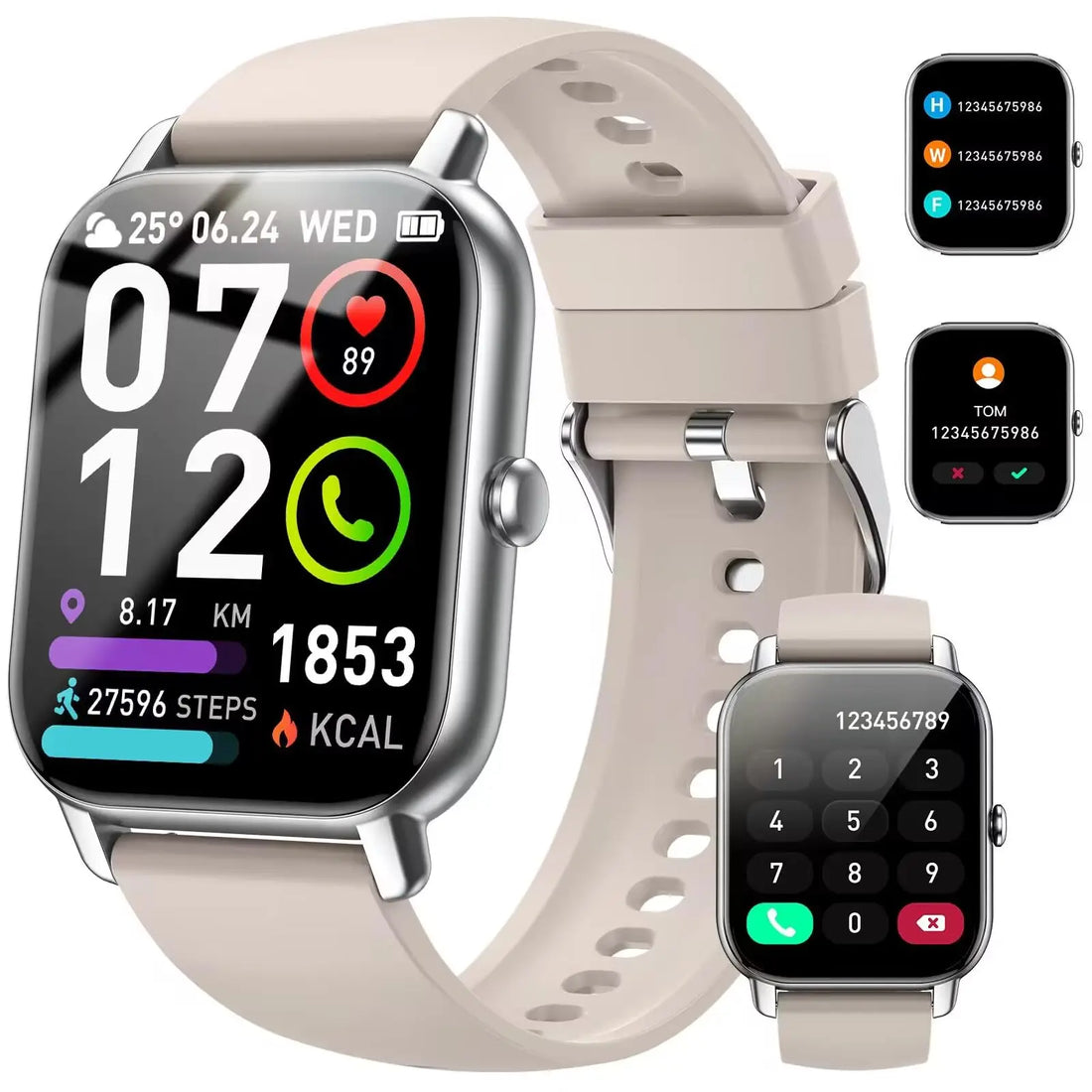 Smart Watch, 1.85" Smartwatch for  IP68 Waterproof
