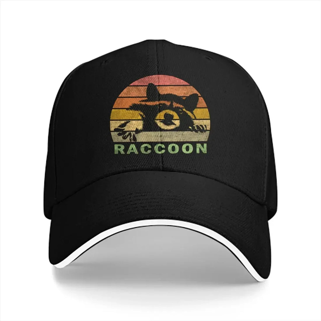 Pure Color Dad Hats Retro Raccoon Men's Hat Sun Visor Baseball