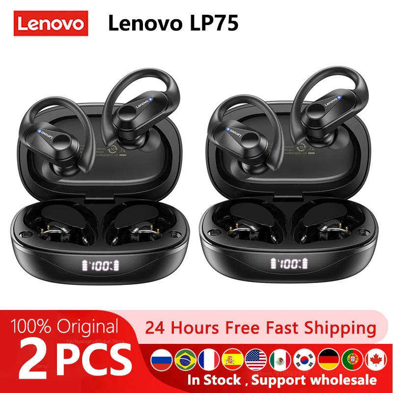 Lenovo LP75 Ture Wireless Headphones TWS Bluetooth 5.3 Noise