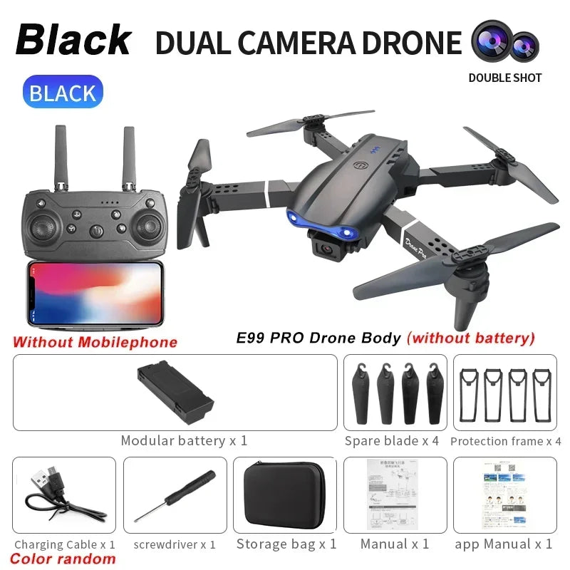 New E99Pro RC Drone 4K Professinal With 1080P Wide Angle HD