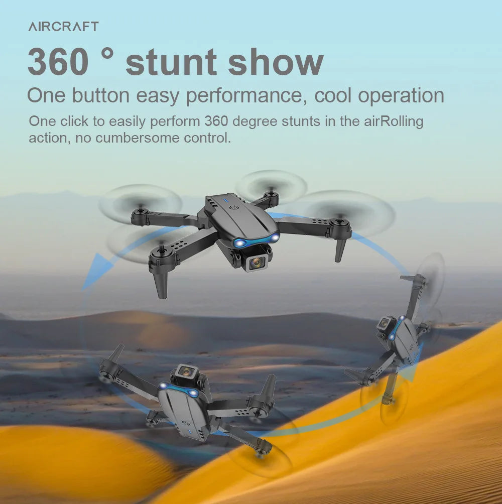 E99 PRO Drone with Flash Professional 4K Dual Camera WIFI