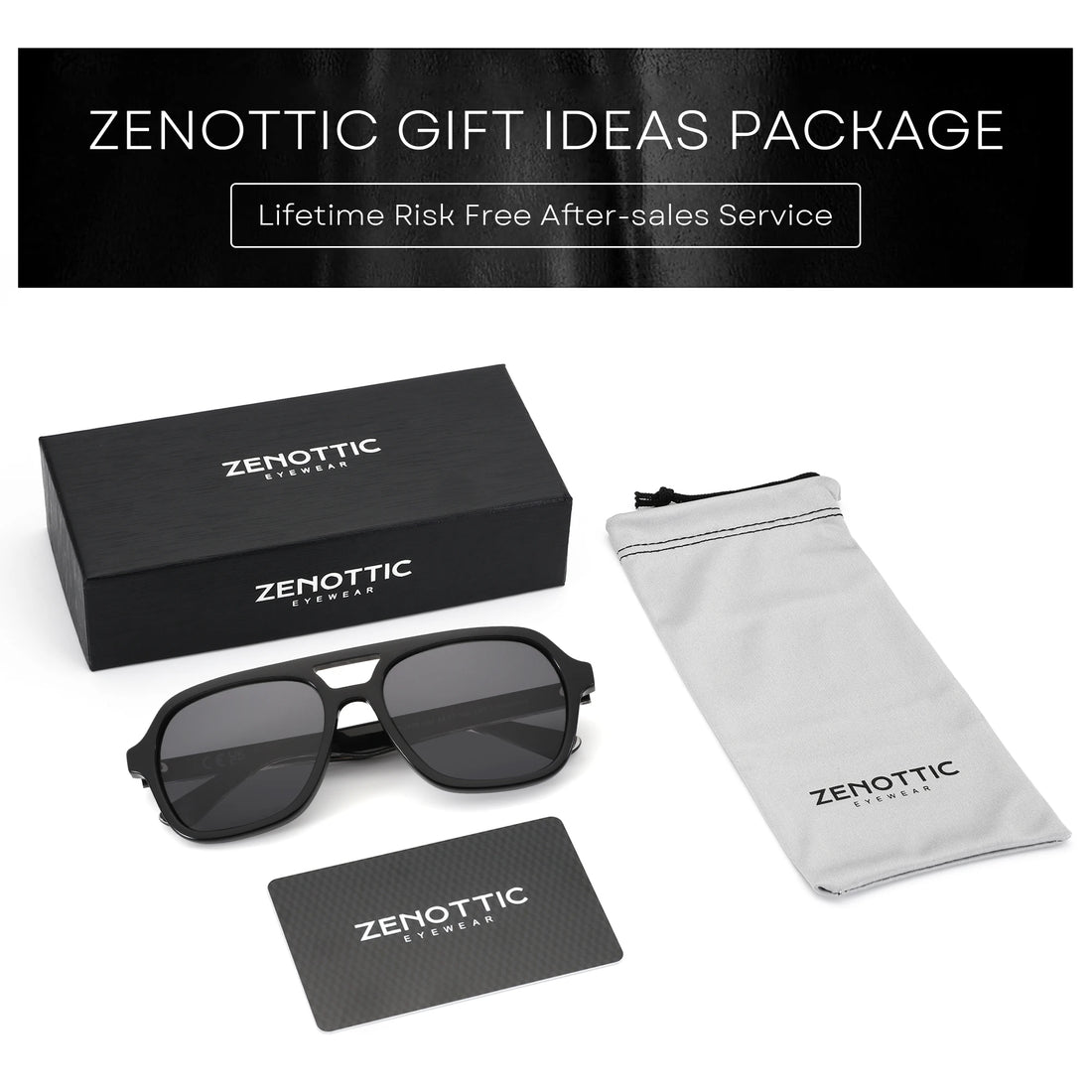 ZENOTTIC New Arrivals Aviator Polarized Sunglasses Handmade