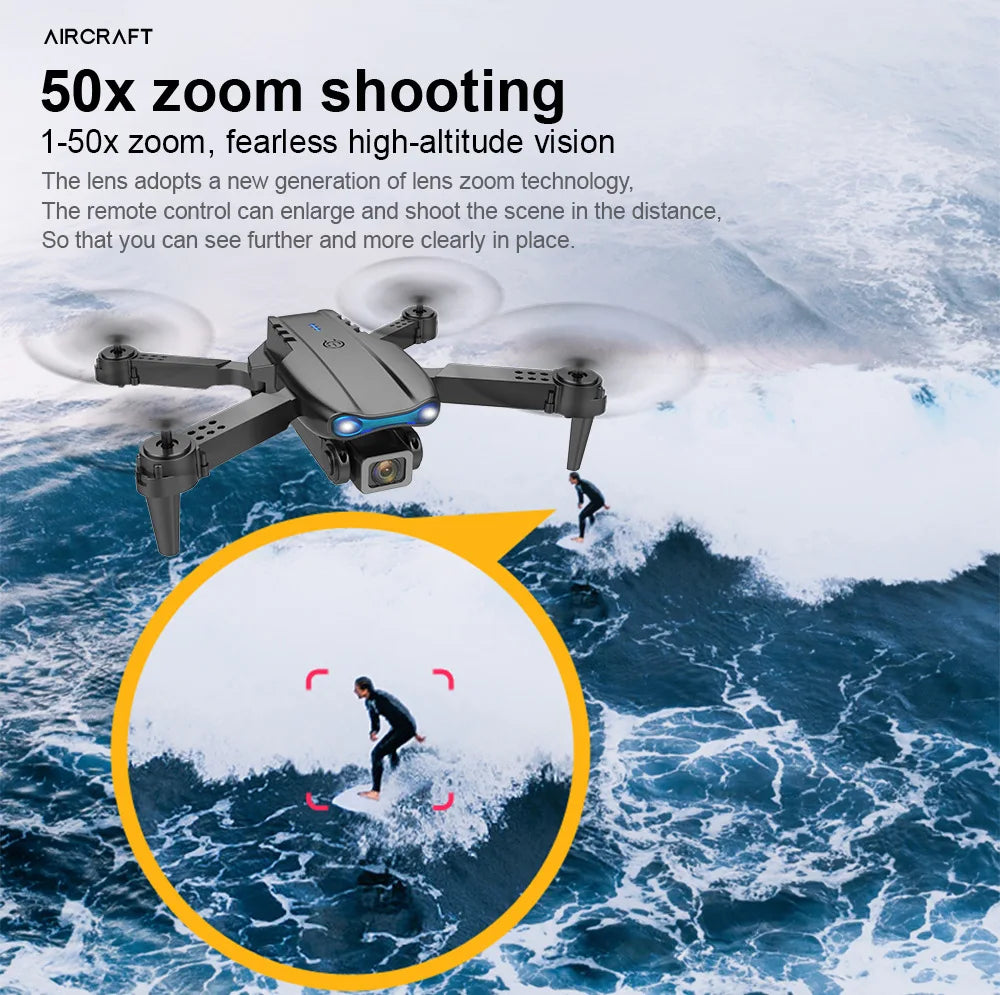 E99 PRO Drone with Flash Professional 4K Dual Camera WIFI