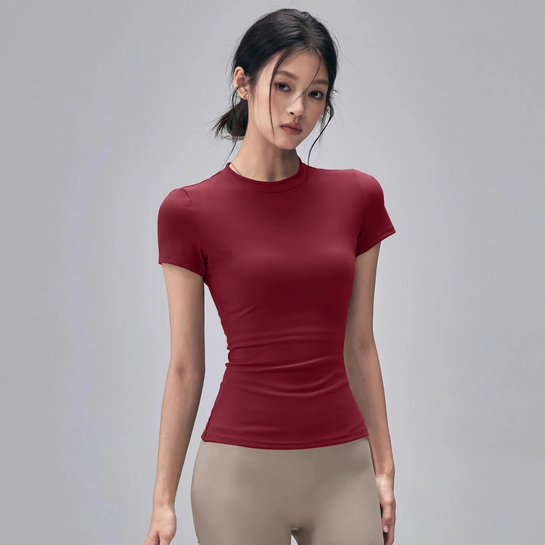 Women's Outdoor Sports Shirt Yoga Wear Fitness T-Shirt Quick