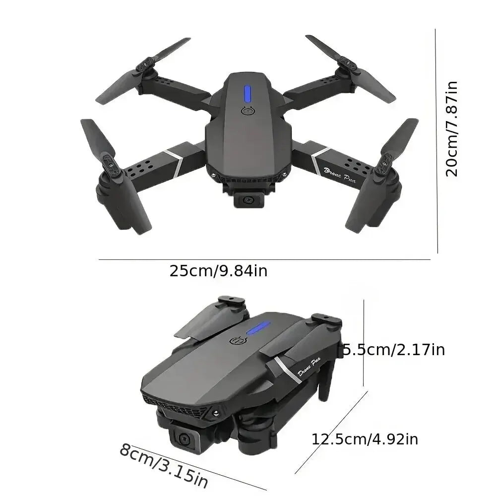 Height Hold Gift Toy E88Pro RC Drone 4K 1080P Wide Angle HD