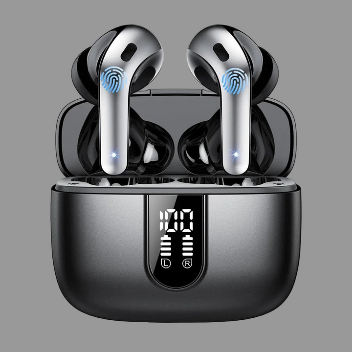 Wireless Earphones with Bluetooth 5.3, Quad-Mic Call Noise