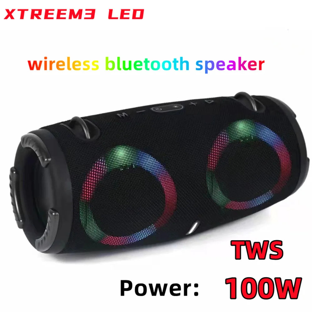 Portable Waterproof 100W High Power Bluetooth Speaker RGB