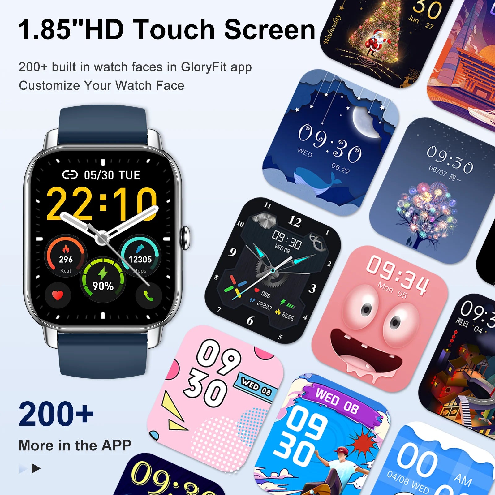 Smart Watch, 1.85" Smartwatch for  IP68 Waterproof