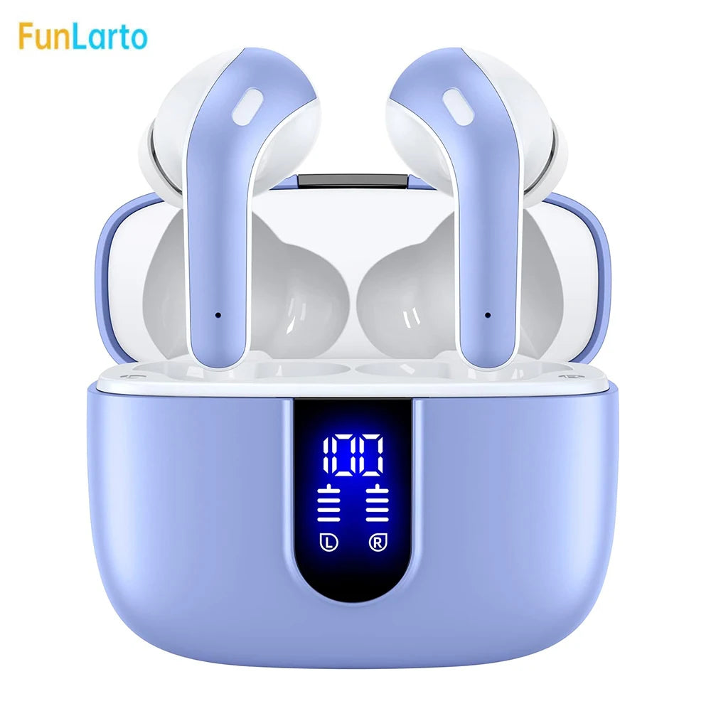 Wireless Earphones with Bluetooth 5.3, Quad-Mic Call Noise