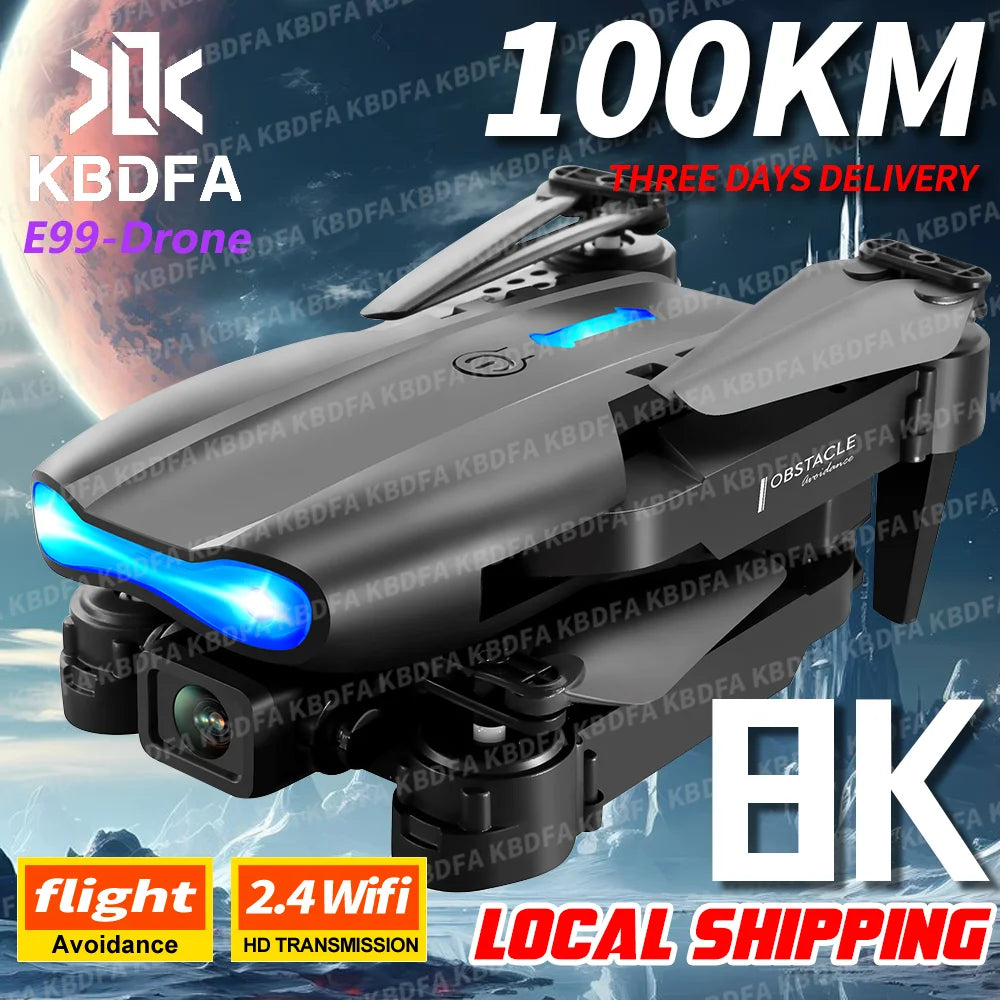 E99 PRO Drone with Flash Professional 4K Dual Camera WIFI