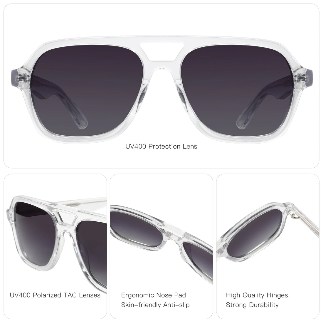 ZENOTTIC New Arrivals Aviator Polarized Sunglasses Handmade