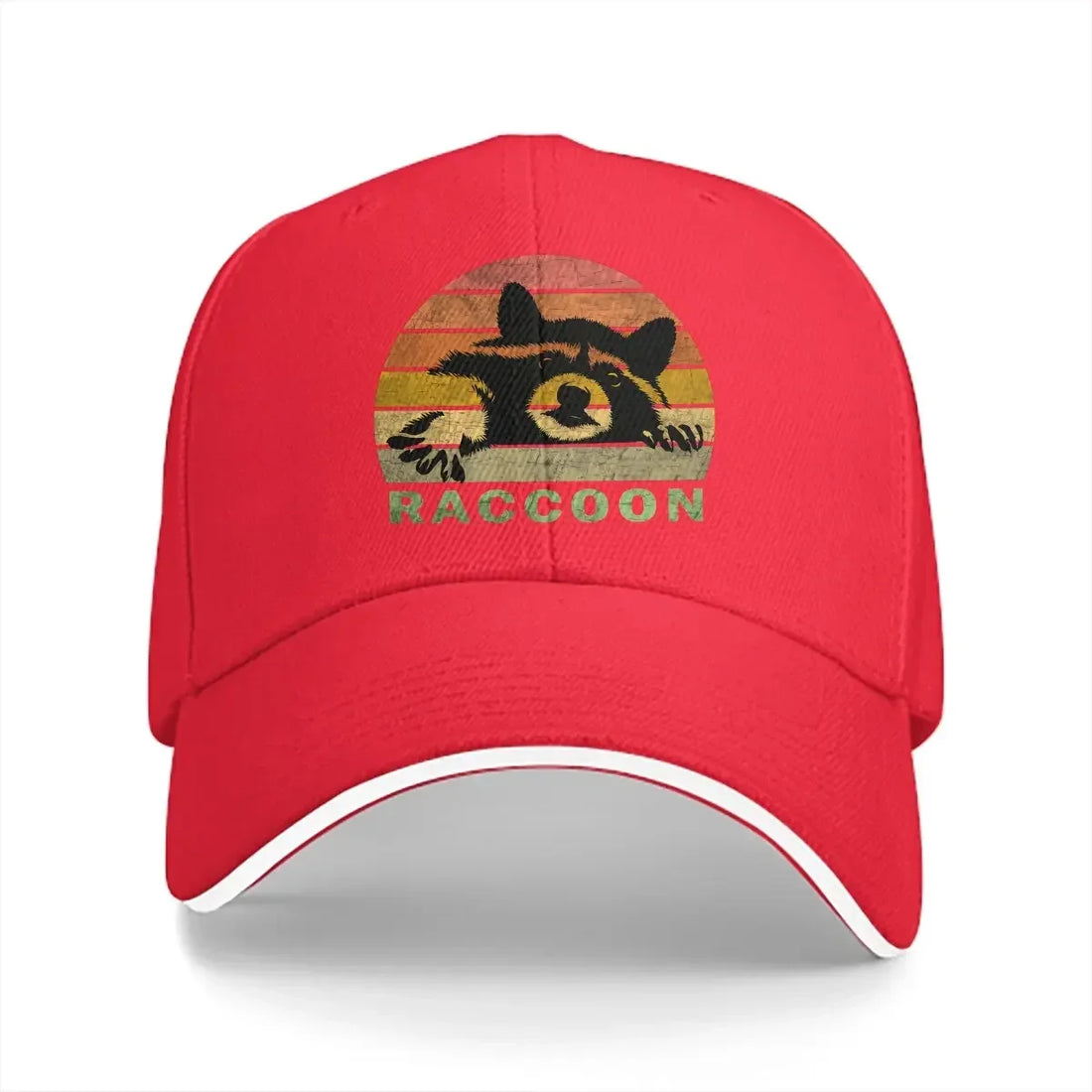 Pure Color Dad Hats Retro Raccoon Men's Hat Sun Visor Baseball