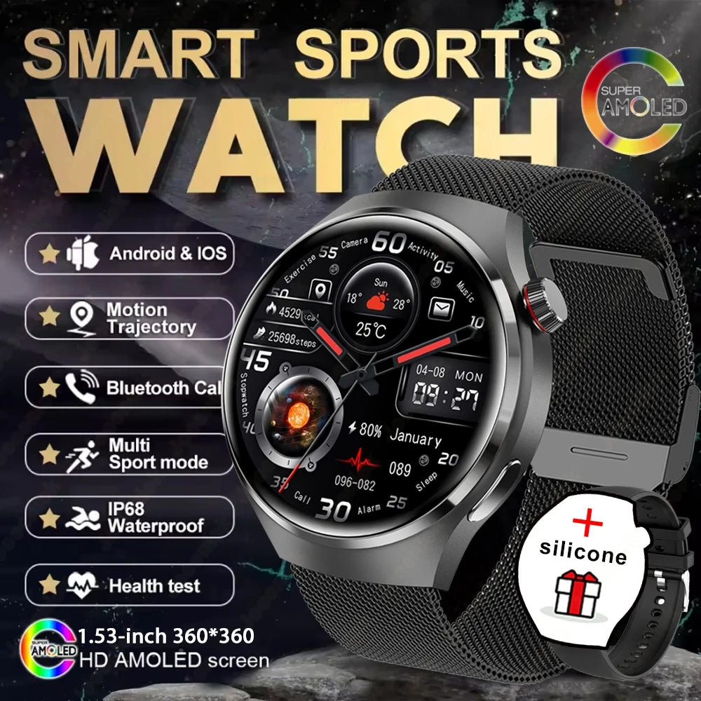 New Watch 4 GT Series Smart Watch Men AMOLED Screen