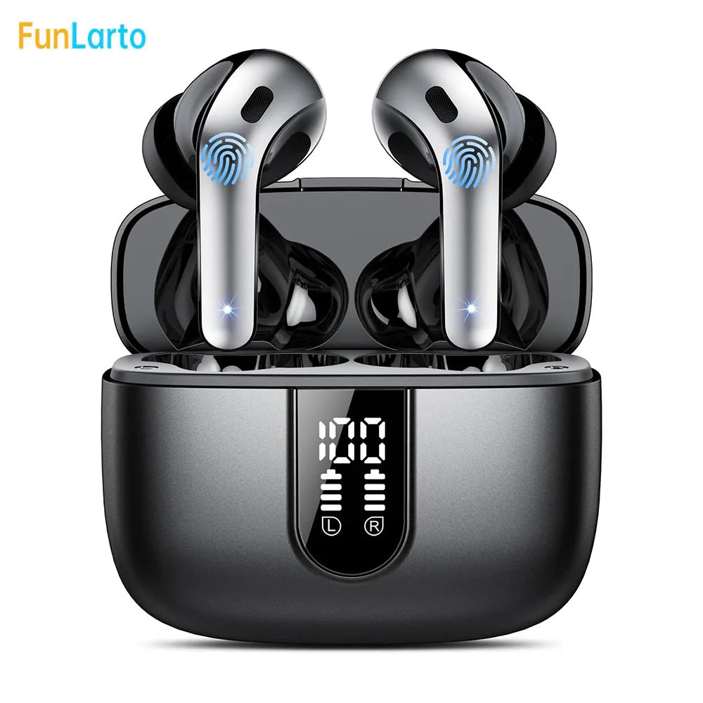 Wireless Earphones with Bluetooth 5.3, Quad-Mic Call Noise