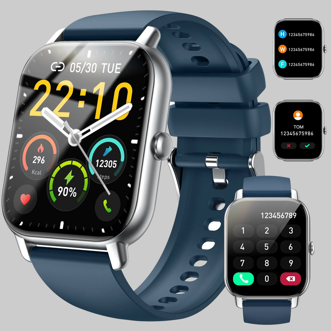 Smart Watch, 1.85" Smartwatch for  IP68 Waterproof