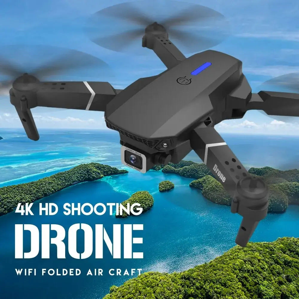 Height Hold Gift Toy E88Pro RC Drone 4K 1080P Wide Angle HD