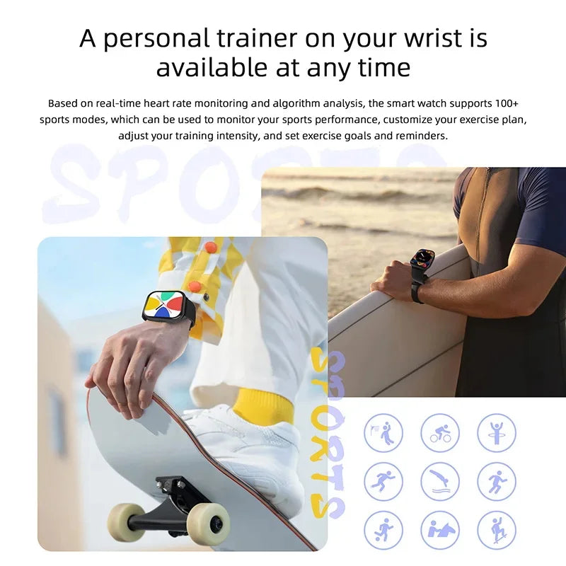 New For Xiaomi 100+ Sports Mode Smart Watch Men Women