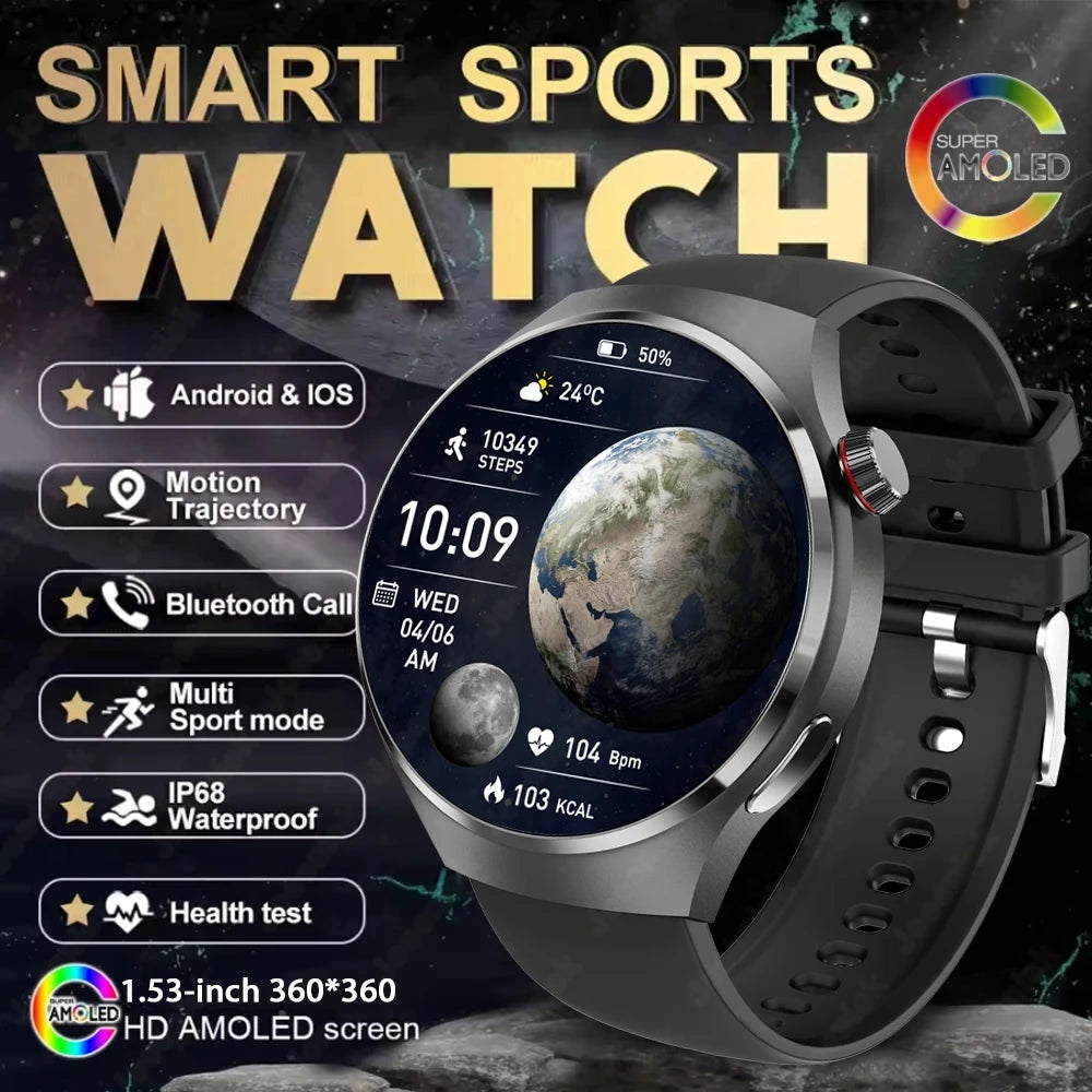 New Watch 4 GT Series Smart Watch Men AMOLED Screen