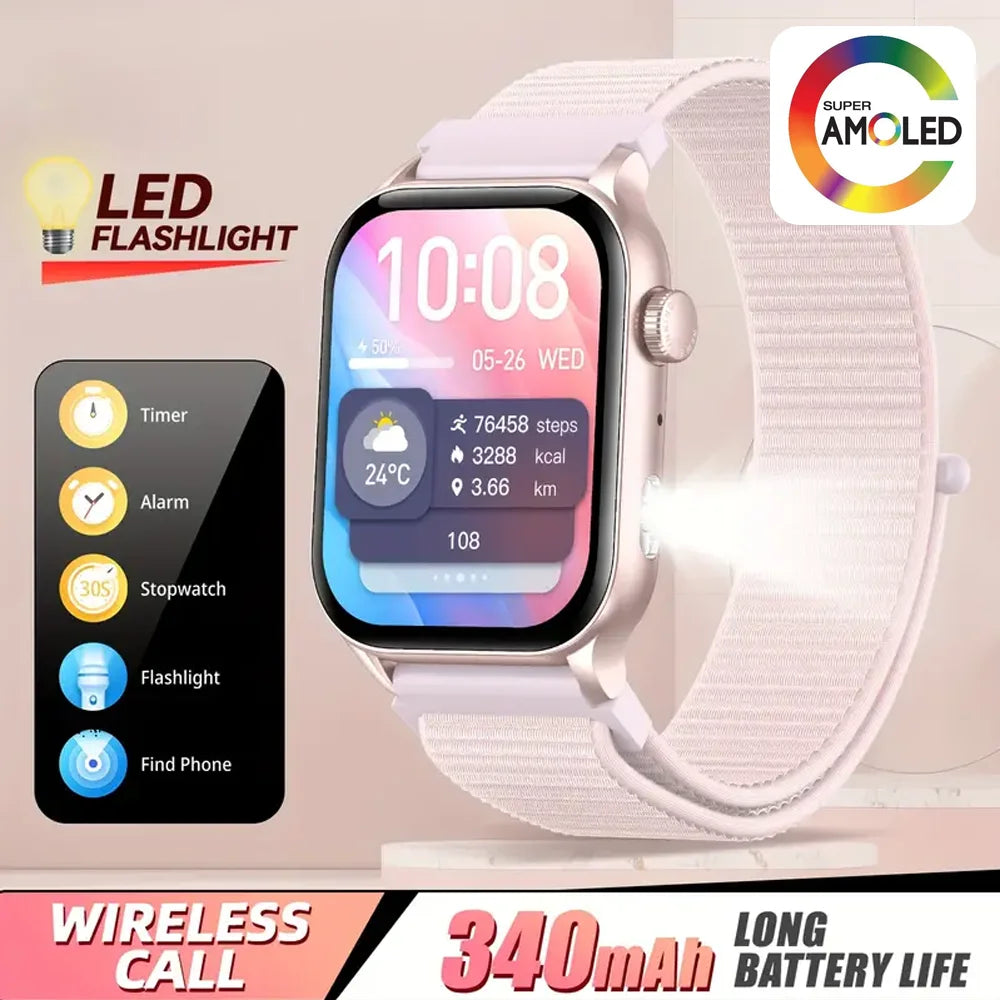 SENBONO Women Smart Watch Alway on Display AMOLED Screen