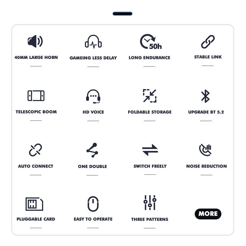 A8 Gaming Headset Studio V5.1 Wireless Earphone Stereo Over Ear