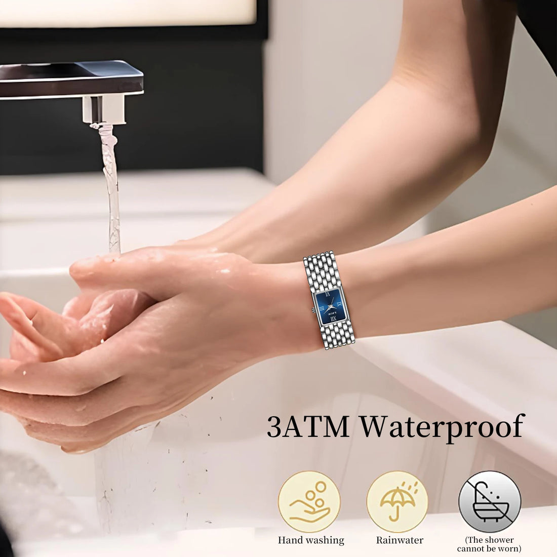 LIGE Fashion Luxury Quartz Woman Watch Stainless Steel