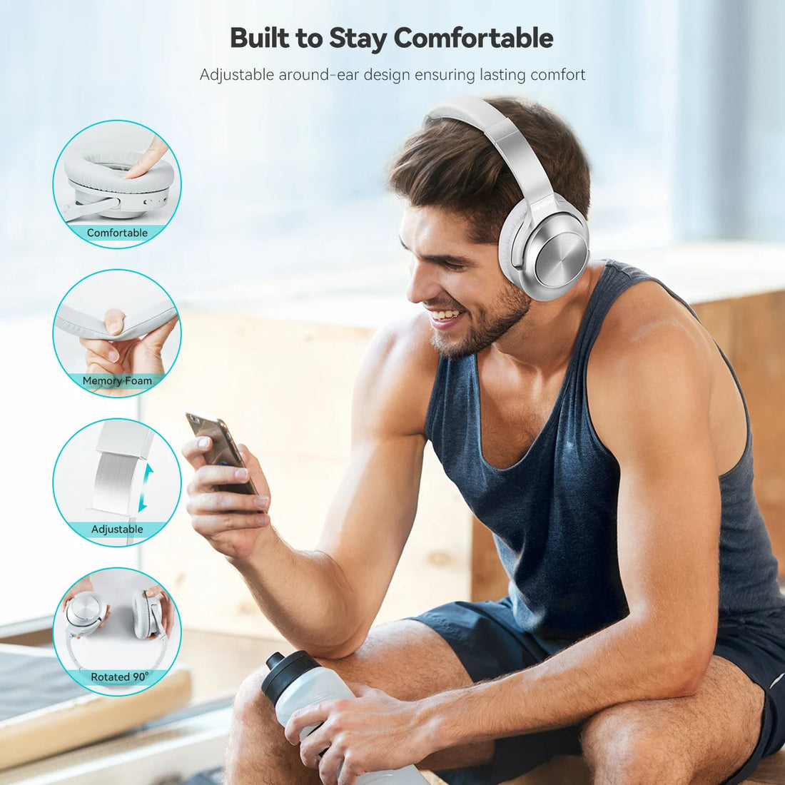Siindoo JH-ANC805B Active Noise Cancelling Wireless