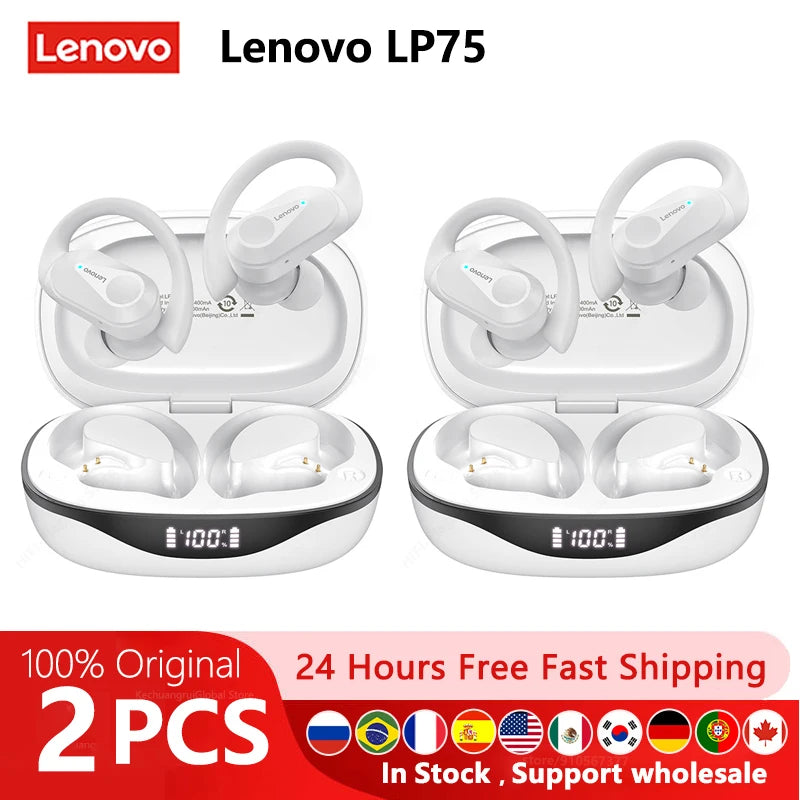 Lenovo LP75 Ture Wireless Headphones TWS Bluetooth 5.3 Noise