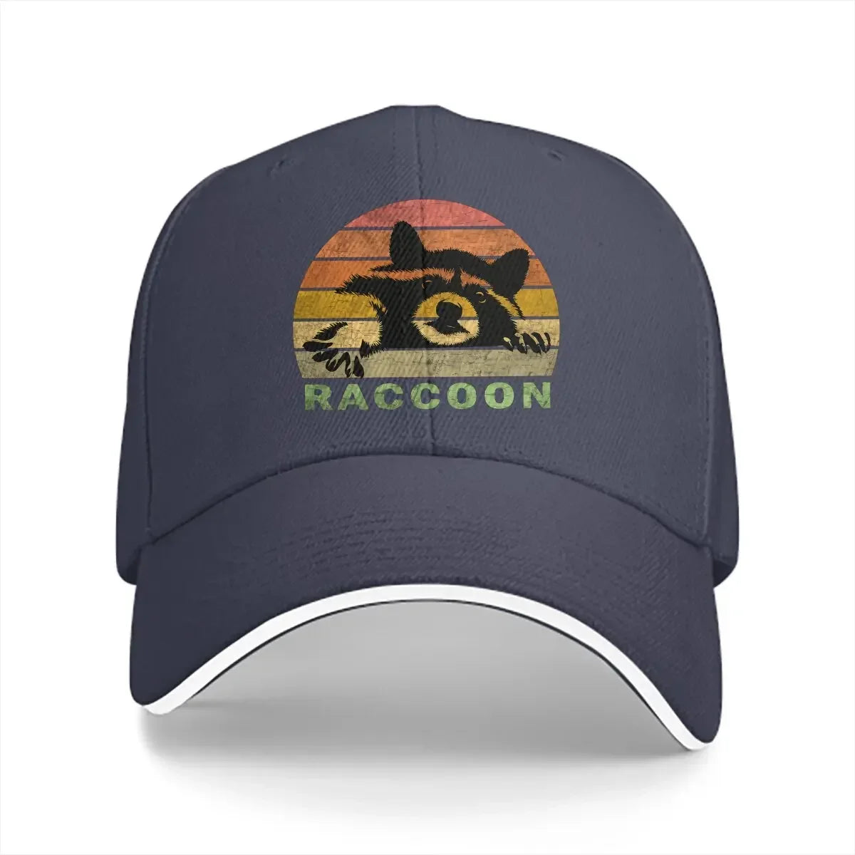 Pure Color Dad Hats Retro Raccoon Men's Hat Sun Visor Baseball