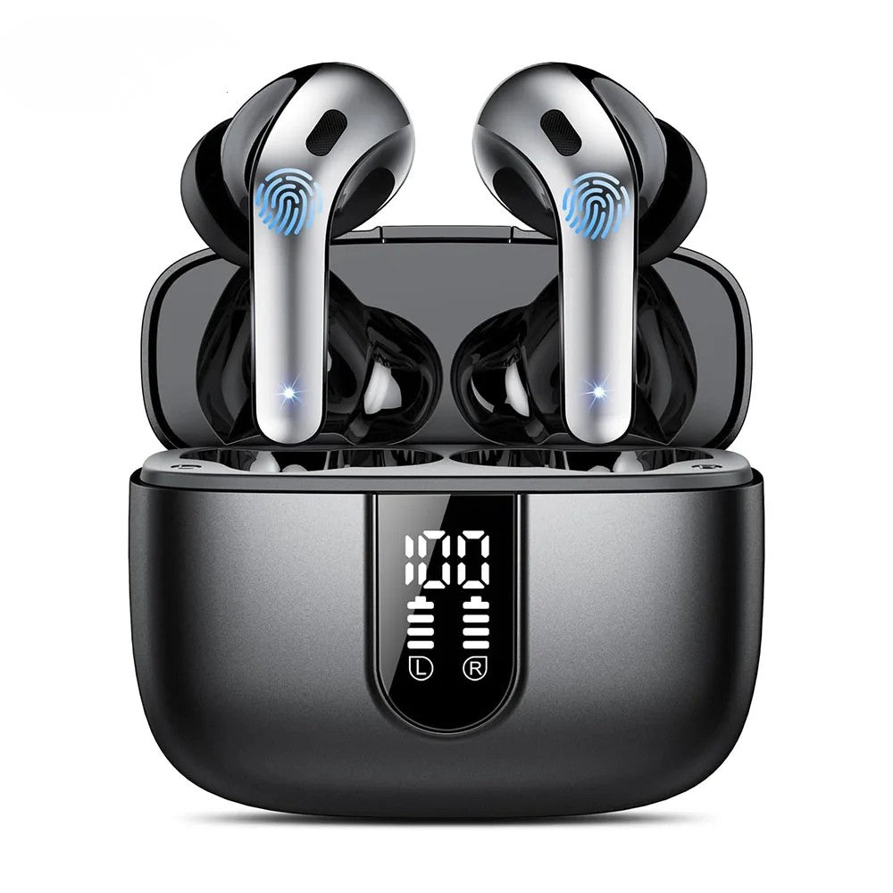 Wireless Earphones with Bluetooth 5.3, Quad-Mic Call Noise